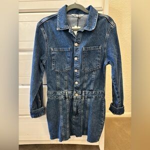 Zara denim long sleeve mini dress